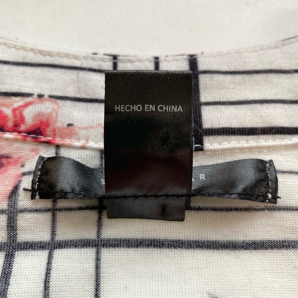 STREETWEAR SOCIETY Women's Size Small Floral Top BLOUSE; 3/4 Sleeve - Picture 11 of 11